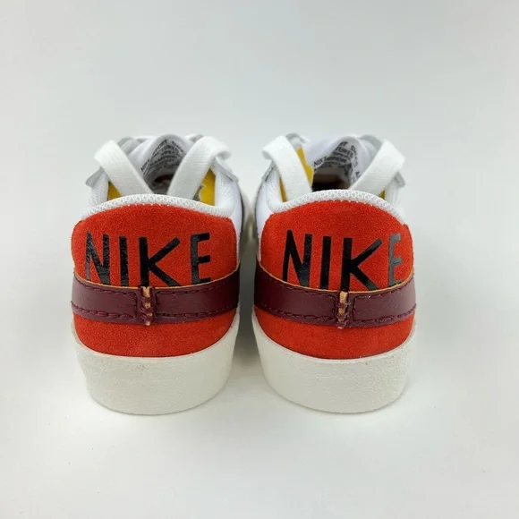 Nike Blazer Low 77 Jumbo Swoosh Women's Sneakers Shoes White Red DQ1470-104 - Picture 5 of 10